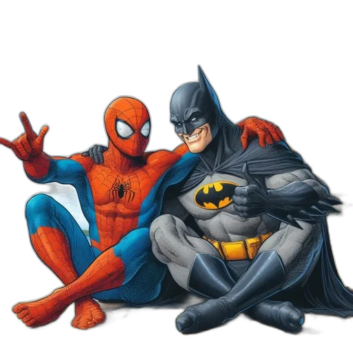 comic book art, concept art, two, renowned transparent PNG cut-out