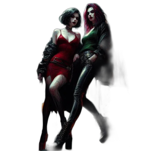 concept art, comic book art, fantasy art, cyberpunk transparent PNG cut-out