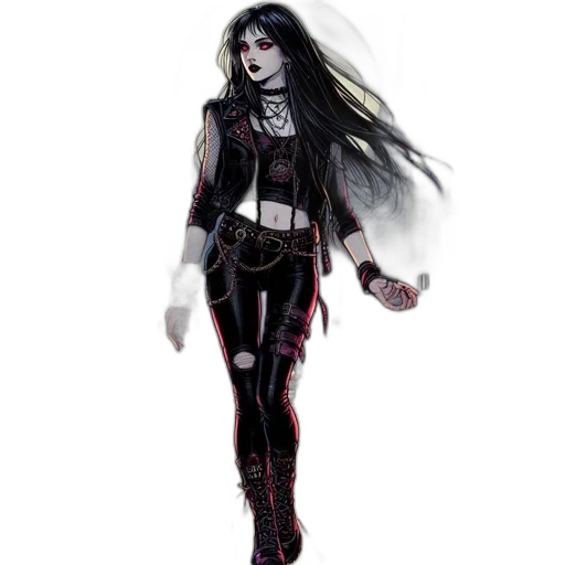 concept art, comic book art, fantasy art, cyberpunk transparent PNG cut-out