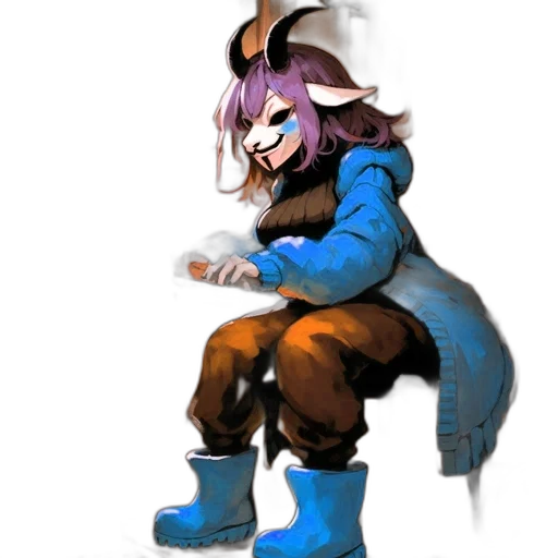 staff, jacket, weapon, creature transparent PNG cut-out