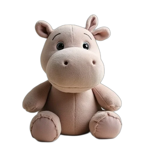 animal, 3d render, toy, hippo transparent PNG cut-out