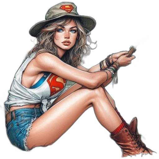 weapon, hat, comic book art, cartoon transparent PNG cut-out