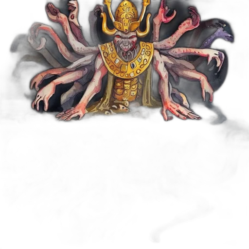 creature, crown, staff, mask transparent PNG cut-out