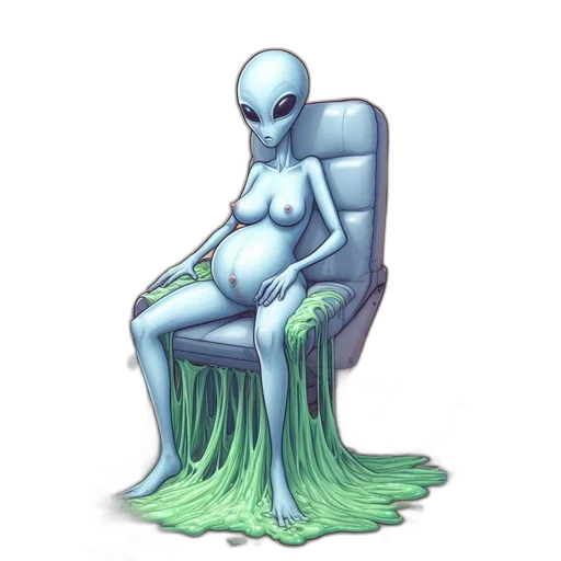 creature, robot, dress, hair transparent PNG cut-out