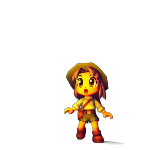 staff, weapon, pixel art, 3d render transparent PNG cut-out