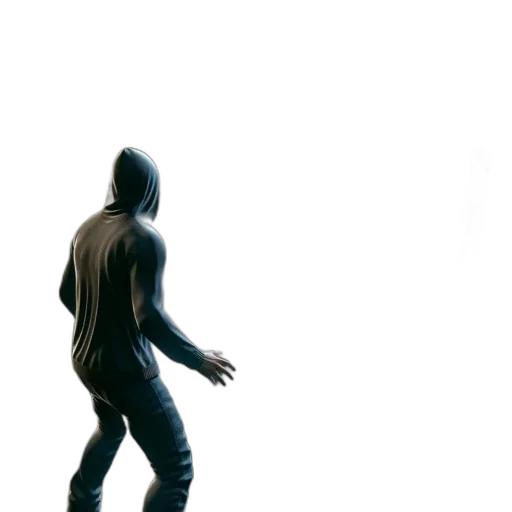 jacket, robot, staff, creature transparent PNG cut-out