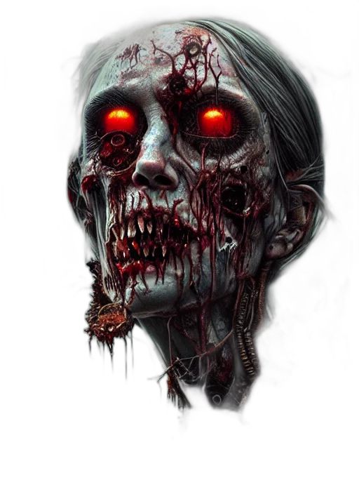 face, mask, creature, concept art transparent PNG cut-out