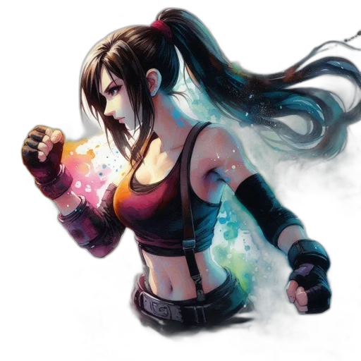 concept art, fantasy art, comic book art, cyberpunk transparent PNG cut-out