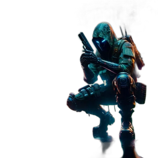 weapon, robot, sword, creature transparent PNG cut-out