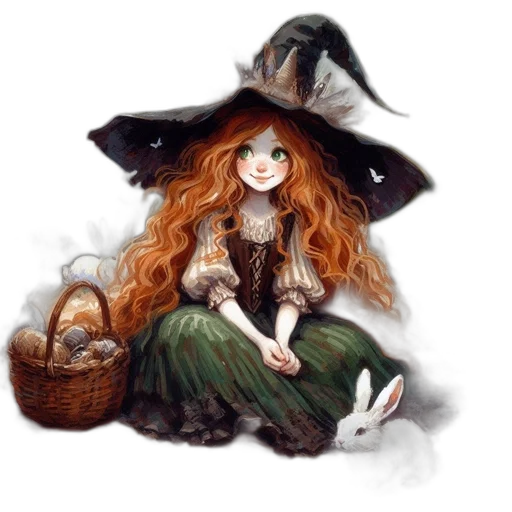 dress, hat, fantasy art, concept art transparent PNG cut-out