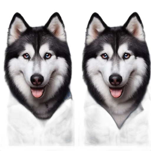 face, animal, photorealistic, 3d render transparent PNG cut-out