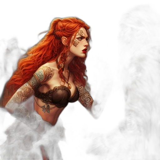 fantasy art, concept art, comic book art, photorealistic transparent PNG cut-out