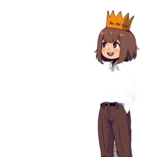 crown, hat, staff, creature transparent PNG cut-out