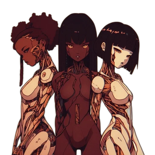 robot, dress, concept art, cyberpunk transparent PNG cut-out
