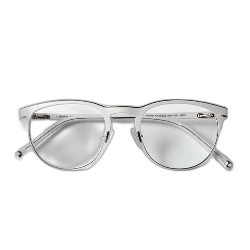 pair, white, minimalist, eyeglasses transparent PNG cut-out