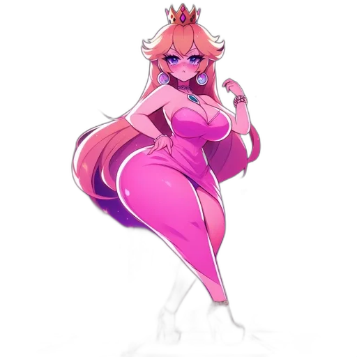crown, dress, staff, creature transparent PNG cut-out