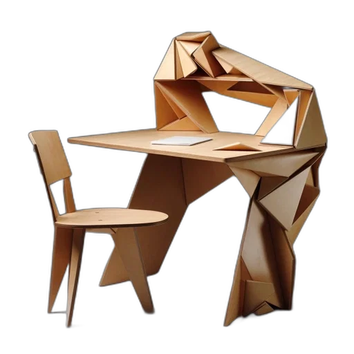 furniture, 3d render, concept art, abstract transparent PNG cut-out