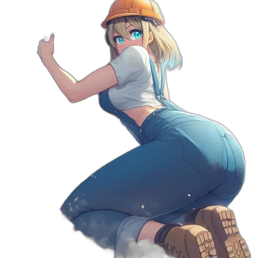 hat, robot, dress, staff transparent PNG cut-out