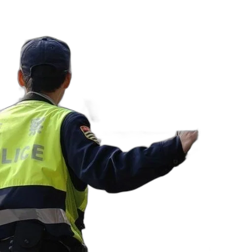 staff, jacket, hat, police transparent PNG cut-out
