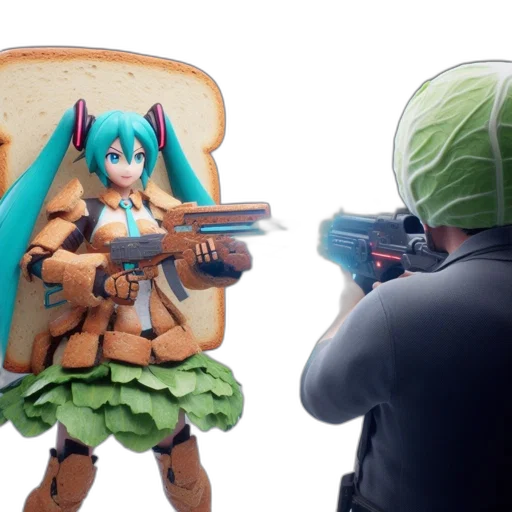 weapon, food, concept art, 3d render transparent PNG cut-out