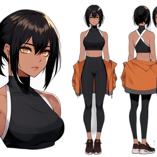 dress, concept art, anime, cartoon transparent PNG cut-out
