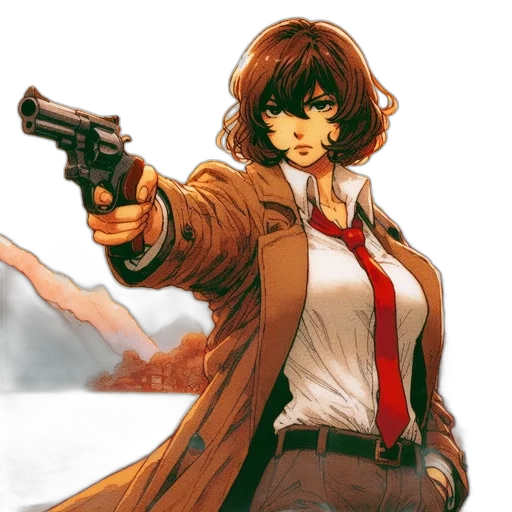 weapon, jacket, comic book art, concept art transparent PNG cut-out