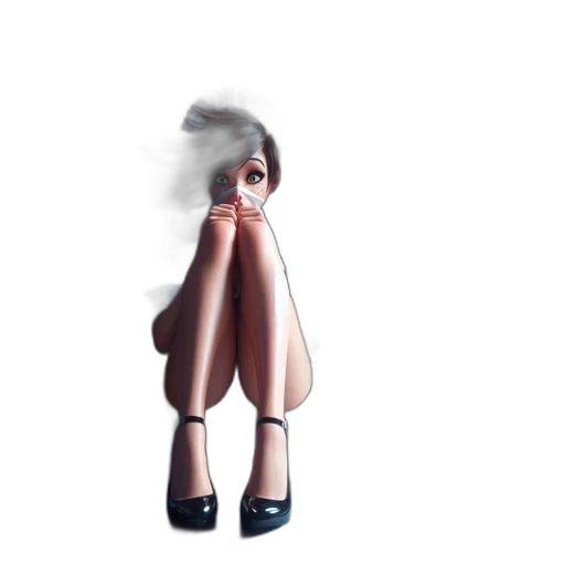 dress, shoes, mask, creature transparent PNG cut-out