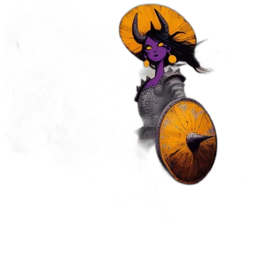 dragon, weapon, staff, mask transparent PNG cut-out