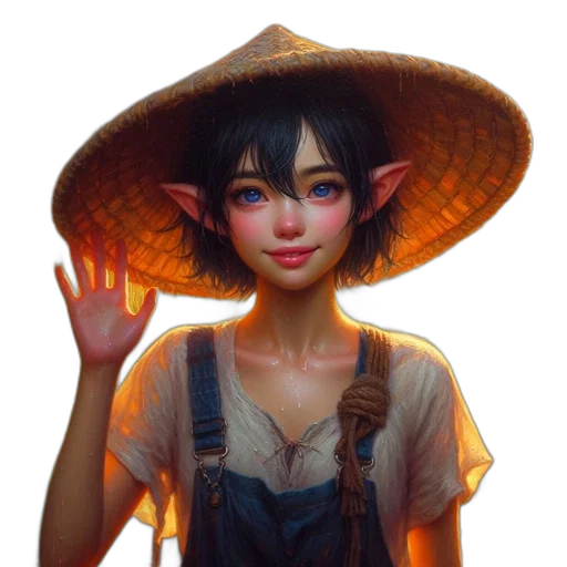 hat, mask, face, staff transparent PNG cut-out