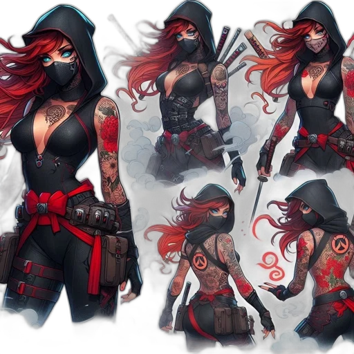concept art, fantasy art, cyberpunk, comic book art transparent PNG cut-out