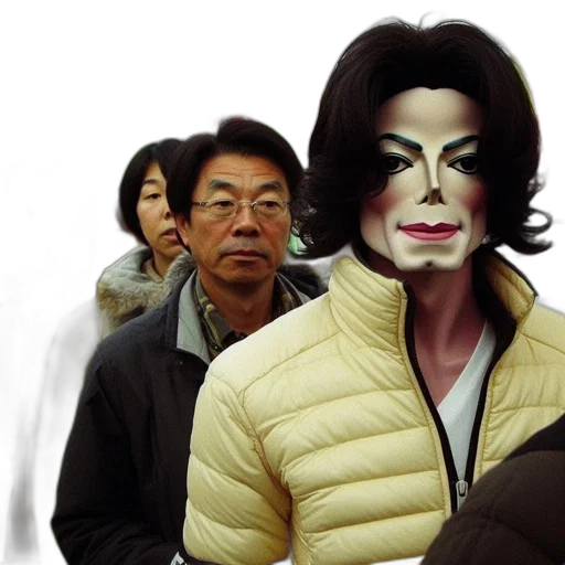 mask, face, jacket, photorealistic transparent PNG cut-out