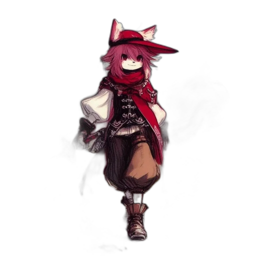 staff, hat, jacket, weapon transparent PNG cut-out