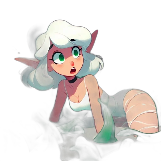 creature, staff, concept art, watercolor transparent PNG cut-out