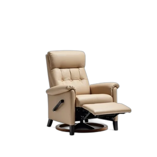 furniture, 3d render, beige, recliner transparent PNG cut-out
