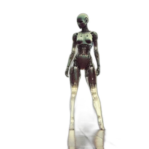 robot, staff, dress, creature transparent PNG cut-out
