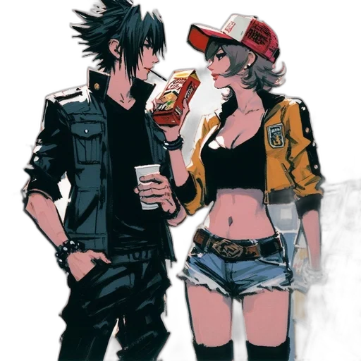 jacket, hat, concept art, anime transparent PNG cut-out