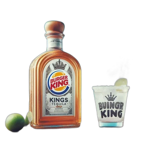crown, bottle, food, 3d render transparent PNG cut-out