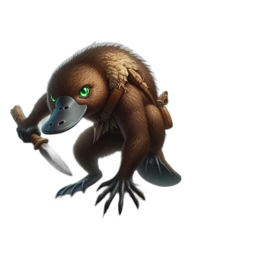 creature, dragon, animal, staff transparent PNG cut-out