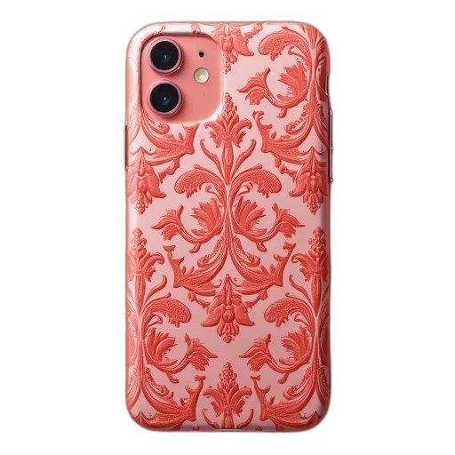 elegant, damask, iphone, case transparent PNG cut-out