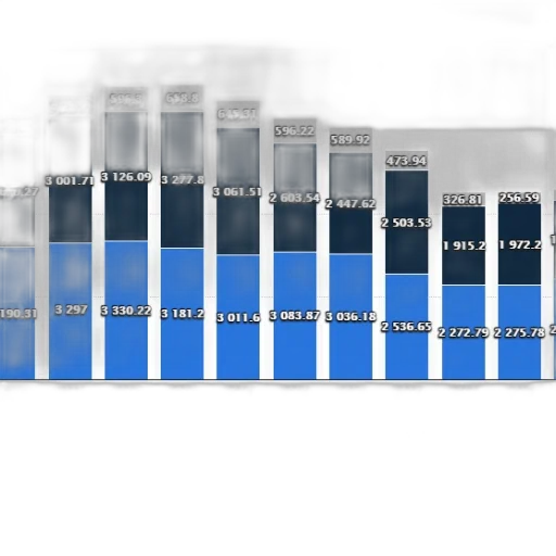 blue, bar, chart, shows transparent PNG cut-out