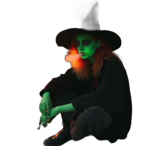 hat, mask, staff, creature transparent PNG cut-out