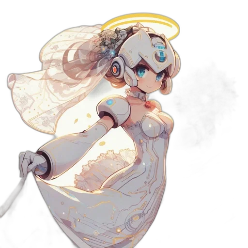 dress, crown, sword, robot transparent PNG cut-out