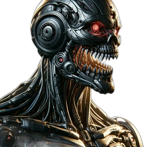 robot, face, mask, creature transparent PNG cut-out