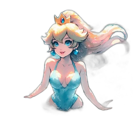dress, crown, staff, concept art transparent PNG cut-out