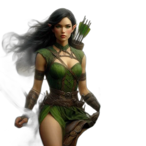 fantasy art, concept art, comic book art, 3d render transparent PNG cut-out