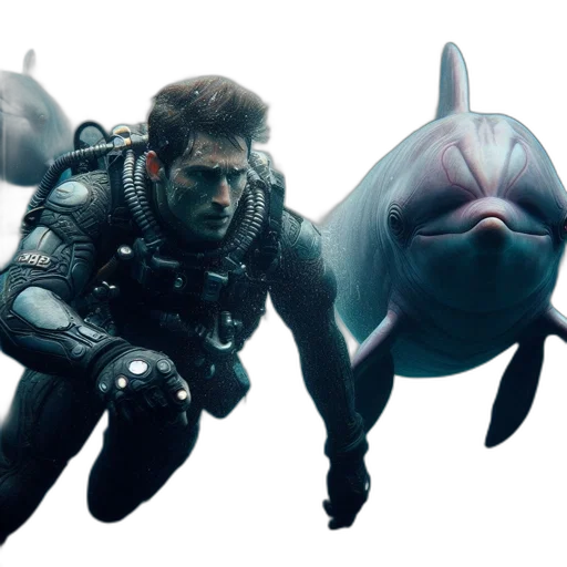 creature, animal, concept art, 3d render transparent PNG cut-out