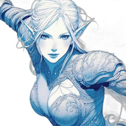 fantasy art, comic book art, concept art, watercolor transparent PNG cut-out