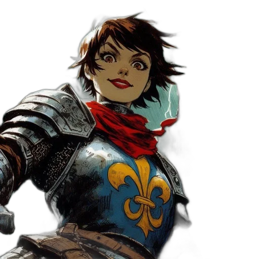 sword, face, comic book art, concept art transparent PNG cut-out