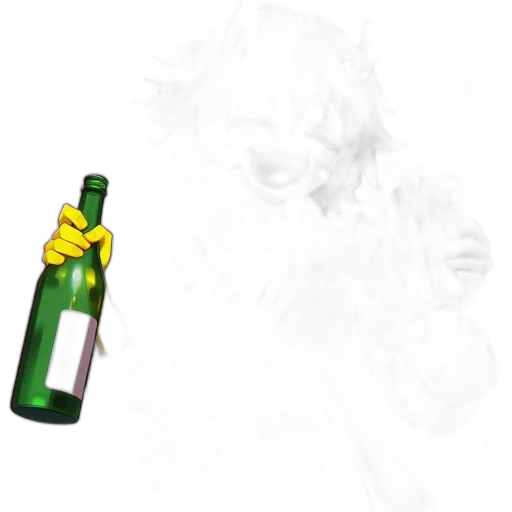bottle, animal, dragon, staff transparent PNG cut-out