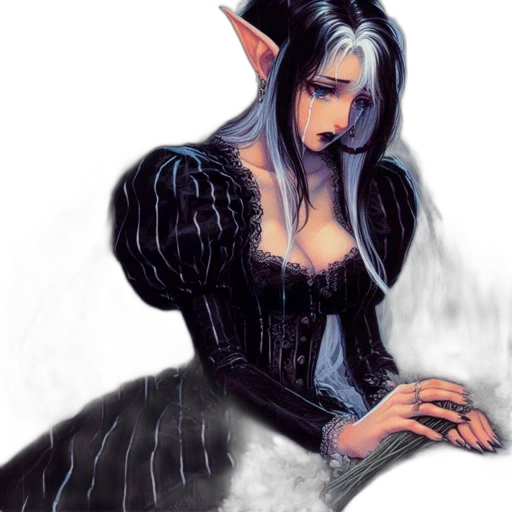 dress, mask, creature, fantasy art transparent PNG cut-out